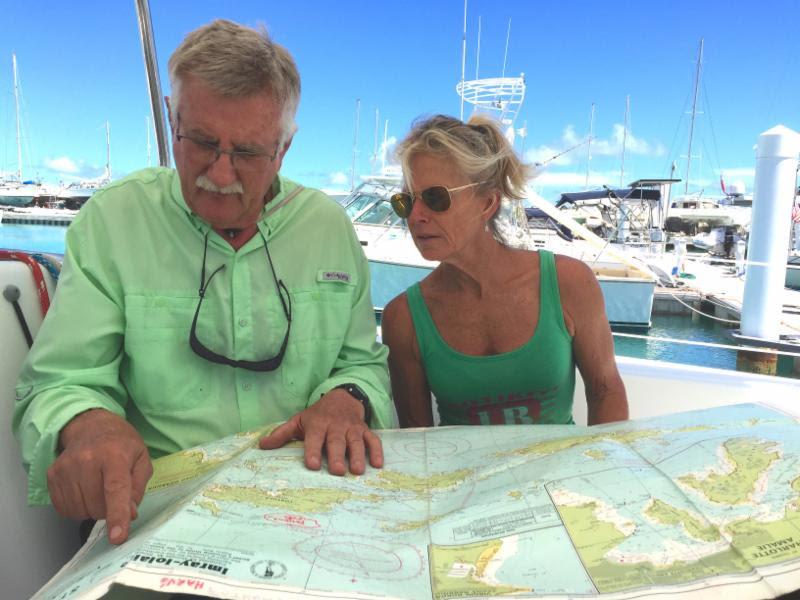 Neil Harvey on John Cook's Beneteau Cyclades 50 Tatonka studies the course for Tuesday's new Full Moon Race photo copyright BVI Spring Regatta & Sailing Festival taken at Royal BVI Yacht Club and featuring the IRC class