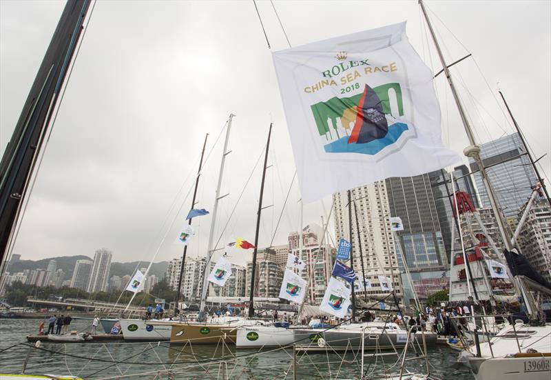 Gathered for the fray. Rolex China Sea Race 2018 photo copyright photo RHKYC / Guy Nowell taken at Royal Hong Kong Yacht Club and featuring the IRC class