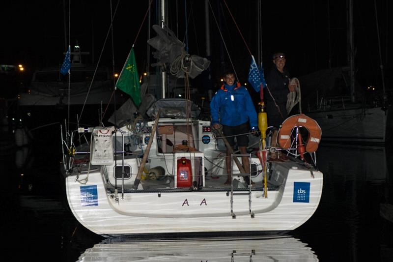 Tbs-Aya at the finish - Rolex China Sea Race photo copyright Naomi Rebecca taken at Royal Hong Kong Yacht Club and featuring the IRC class