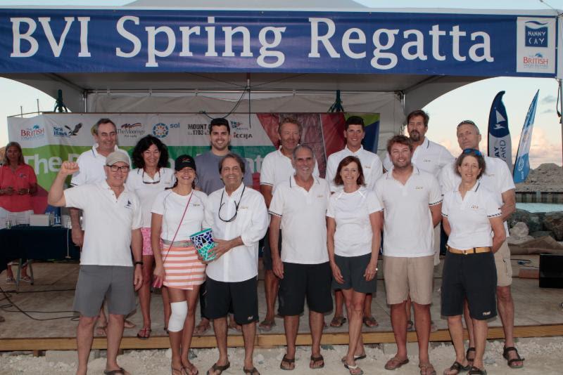 2018 BVI Spring Regatta - Final day - Steve Cucchiaro's winning team on Gunboat 60 Flow - photo © Alastair Abrehart