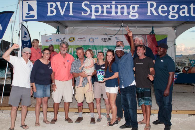 2018 BVI Spring Regatta - Final day - Winning team on Chris Haycraft's Swan 51 Godpseed photo copyright Alastair Abrehart taken at Royal BVI Yacht Club and featuring the IRC class