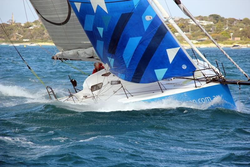 Lord Jiminy starting from Port Phillip last Monday week photo copyright Ian MacWilliams taken at Ocean Racing Club of Victoria and featuring the IRC class