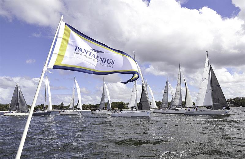 Part of the fleet in the Commodore's Cup at Sail Port Stephens in Salamander Bay heading off past Soldiers Point. - photo © John Curnow