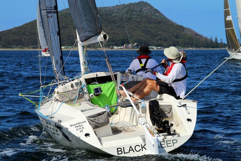 Sail Port Stephens - Day 2 - Black Sheep Spider 22 photo copyright Mark Rothfield taken at Corlette Point Sailing Club and featuring the IRC class
