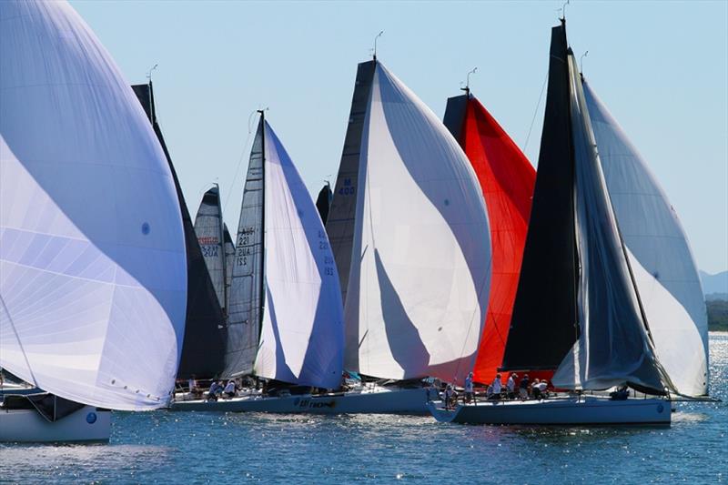 Super 12 start photo copyright Mark Rothfield taken at Corlette Point Sailing Club and featuring the IRC class