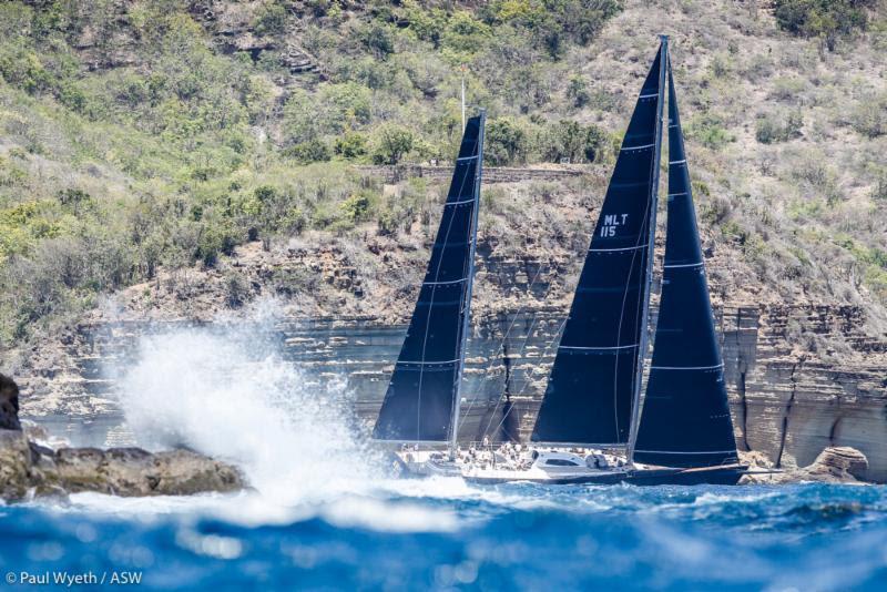 Peter Harrison's British superyacht Sojana - 2018 Antigua Sailing Week photo copyright Paul Wyeth / pwpictures.com taken at Antigua Yacht Club and featuring the IRC class