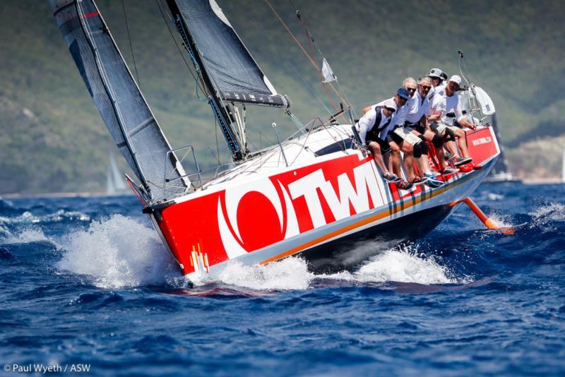 A stellar Fever-Tree race day for Frank Loubaresse's French Sunfast 3600 TwinL Jaws 2 - 2018 Antigua Sailing Week photo copyright Paul Wyeth / pwpictures.com taken at Antigua Yacht Club and featuring the IRC class