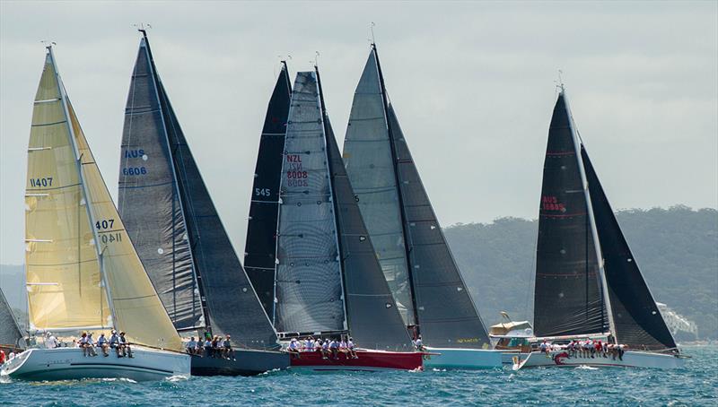 Club Marine P2P start Rikki red boat photo copyright Brendan Rourke the magician@me.com taken at Royal Prince Alfred Yacht Club and featuring the IRC class