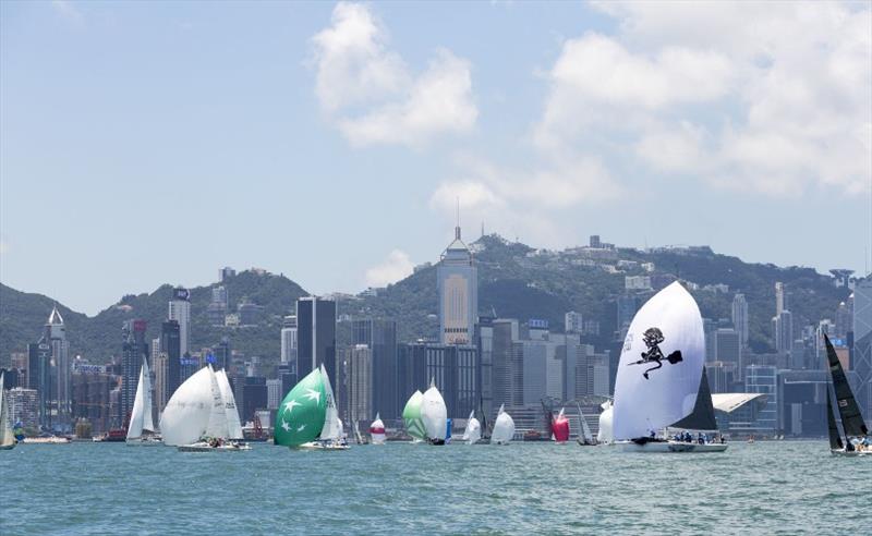 A gorgeous sight in Hong Kong's Victoria Harbour photo copyright RHKYC / Guy Nowell taken at Royal Hong Kong Yacht Club and featuring the IRC class