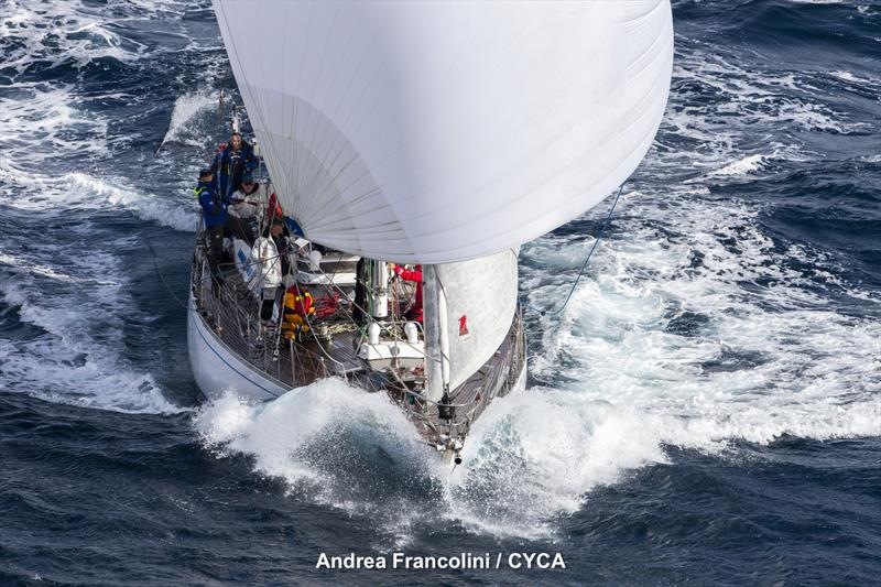 How flat would you like your ocean graded? Just tell Eve... Ponant Sydney to Noumea Race photo copyright Andrea Francolini taken at Cruising Yacht Club of Australia and featuring the IRC class