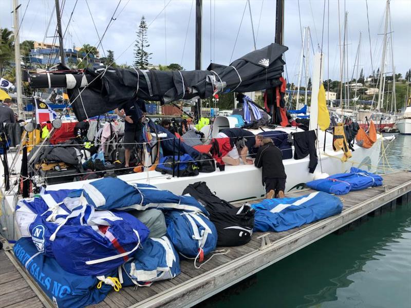 The morning after - drying out in Noumea - Auckland Noumea Race 2018 photo copyright Royal Akarana Yacht Club taken at Royal Akarana Yacht Club and featuring the IRC class