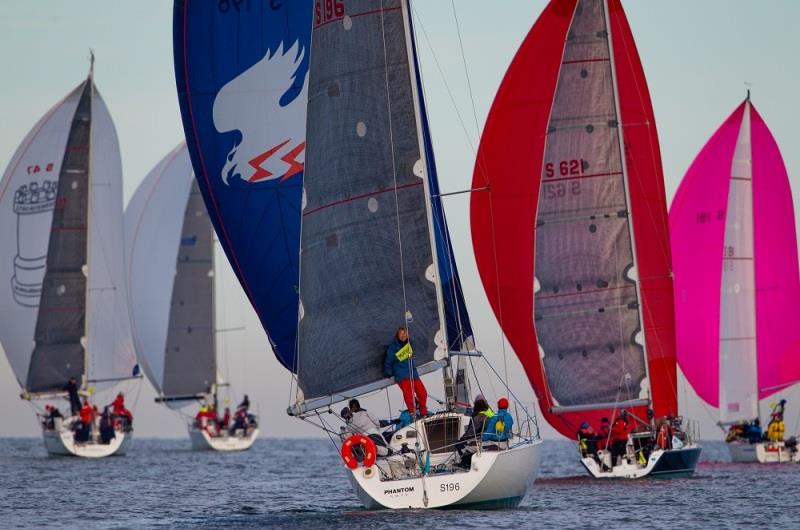 Division 1 boats on a run photo copyright Bruno Cocozza taken at Royal Melbourne Yacht Squadron and featuring the IRC class