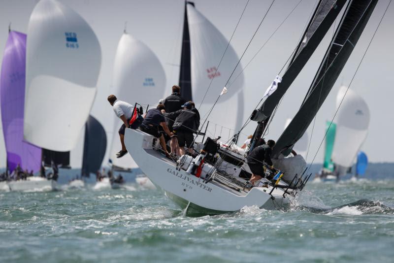 'Nautical boxing' and challenging start to the long inshore race 6 for the young crew on Gallivanter racing  in IRC One photo copyright Paul Wyeth / pwpictures.com taken at Royal Ocean Racing Club and featuring the IRC class