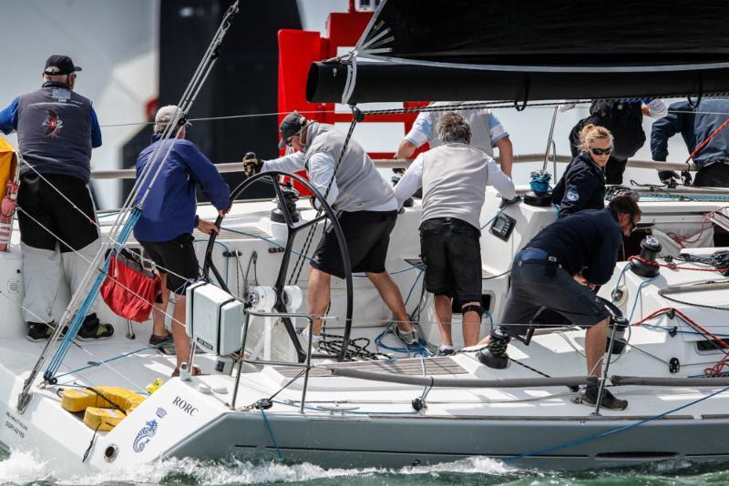 Close finish with sistership Adventurer for RORC Admiral Andrew McIrvine's First 40 La Réponse, who won the day in IRC Two photo copyright Paul Wyeth / pwpictures.com taken at Royal Ocean Racing Club and featuring the IRC class