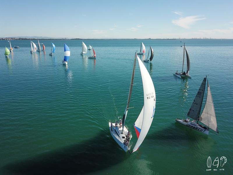 Manly Combined Clubs 'Big Lap' photo copyright Mitchell Pearson / SurfSailKite taken at Moreton Bay Trailer Boat Club and featuring the IRC class