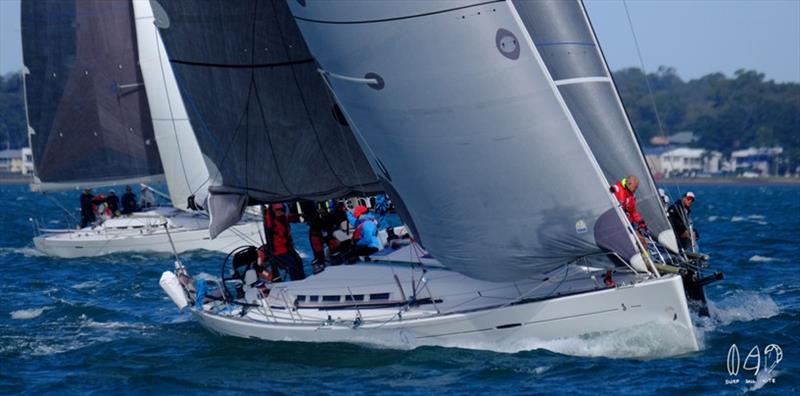 Manly Combined Clubs Race 8 photo copyright Mitchell Pearson / SurfSailKite taken at Moreton Bay Trailer Boat Club and featuring the IRC class