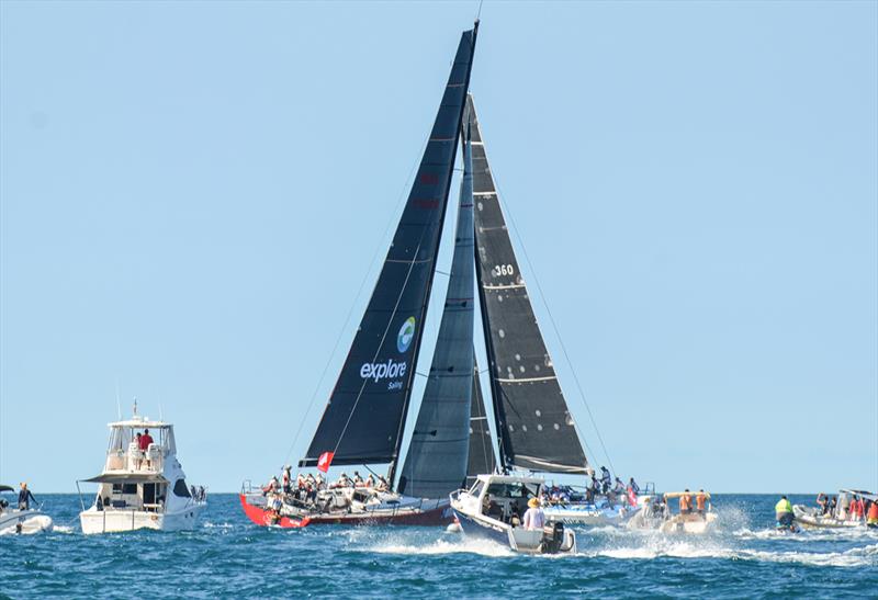 Groupama cross tacks for Miss Scarlet and Patrice - 2018 New Caledonia Groupama Race photo copyright Groupama Race taken at Cercle Nautique Calédonien and featuring the IRC class