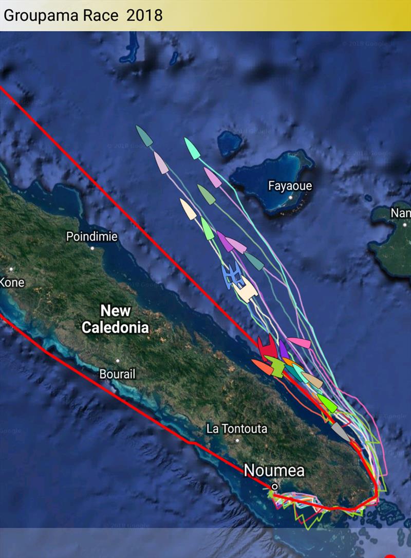 Screenshot Yellow Brick -Monday 1200hrs - 2018 New Caledonia Groupama Race - photo © Sugar Photographie