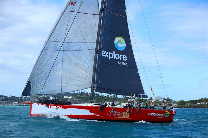 Miss Scarlet coming to the finish Groupama - New Caledonia Groupama Race 2018 photo copyright Eye Sky taken at Cercle Nautique Calédonien and featuring the IRC class