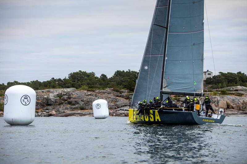 Furiosa passing the finish in Sandhamn, Tuesday morning at 04.50 - photo © Henrik Trygg