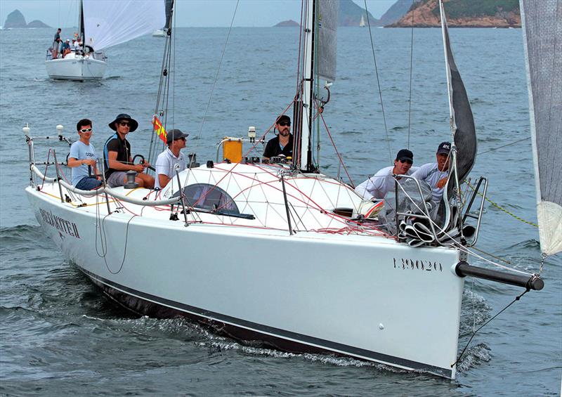 Red Kite II makes for the finiish - UK Sailmakers Typhoon Series , Race 4 photo copyright Rob Allen taken at Hebe Haven Yacht Club and featuring the IRC class