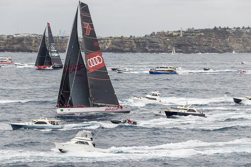 Wild Oats XI and Comanche Rolex Start - 2018 Noakes Sydney Gold Coast Yacht Race - photo © Carlo Borlenghi