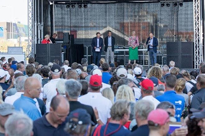 Bruno Finzi (ORC) and Michael Boyd (RORC) on stage at Opening Ceremony of first combined Offshore Worlds - photo © Sander van der Borch