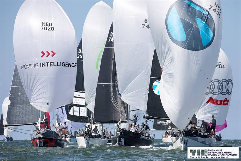 The action is already getting hot in Class C in today's practice race - The Hague Offshore Sailing World Championship 2018 photo copyright Sander van der Borch taken at Jachtclub Scheveningen and featuring the IRC class