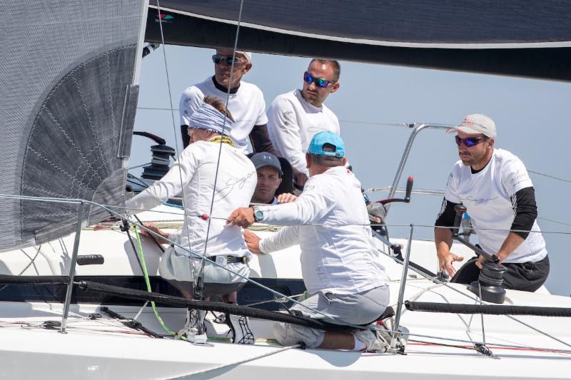 Matteo Polli (trimming main) is keen to analyze results using both ORC and IRC scoring - The Hague Offshore Sailing World Championship 2018 - photo © Sander van der Borch