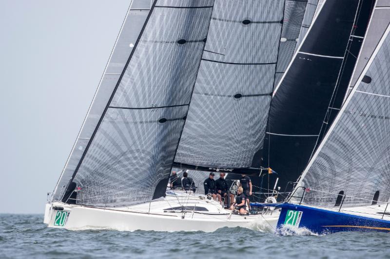 White Shadow manages to break free of the pack photo copyright Sander van der Borch taken at Jachtclub Scheveningen and featuring the IRC class