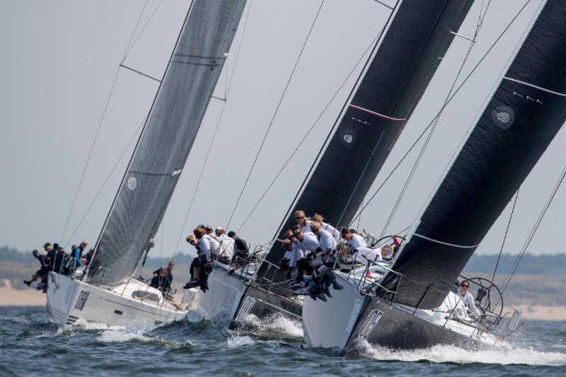 The mid-fleet in Class A stack up on the lay line - Hague Offshore Sailing World Championship 2018 - photo © Sander van der Borch