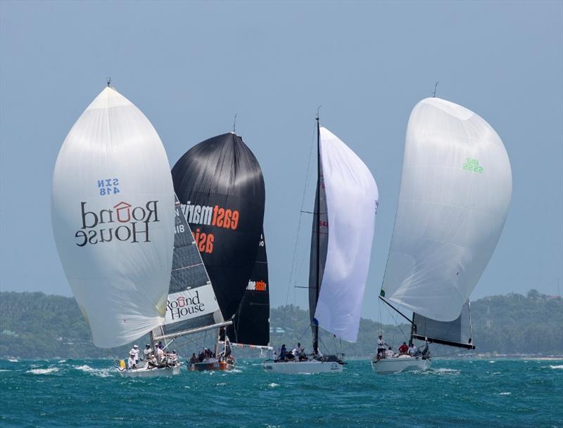IRC I on a spinnaker run. Day 2, Cape Panwa Hotel Phuket Raceweek photo copyright Guy Nowell taken at Phuket Yacht Club and featuring the IRC class