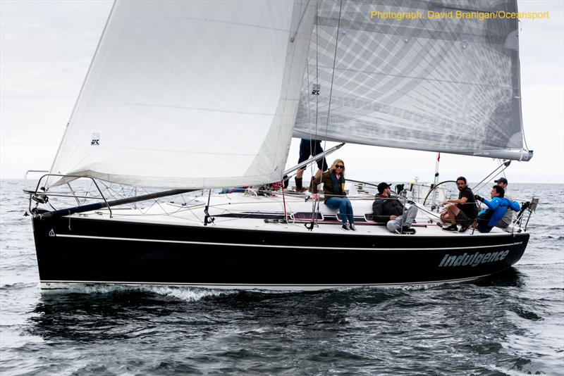 Indulgence skippered by Aidan Heffernan, overall winner of Non-Spinnaker class 1 at Volvo Cork Week organised by the Royal Cork Yacht Club photo copyright David Branigan / Oceanspor taken at Royal Cork Yacht Club and featuring the IRC class