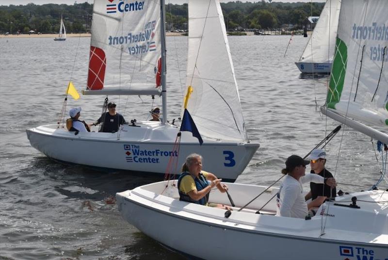 Pauline Dowell and crew racing at 2017 Clagett-Oakcliff Regatta - photo © Francis George