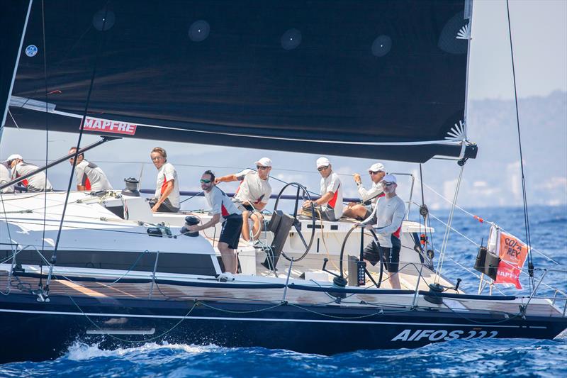 H.M. King Felipe VI on board Aifos 500 on day 1 of the 37th Copa del Rey MAPFRE in Palma photo copyright Nico Martinez / 37 Copa del Rey MAPFRE taken at Real Club Náutico de Palma and featuring the IRC class