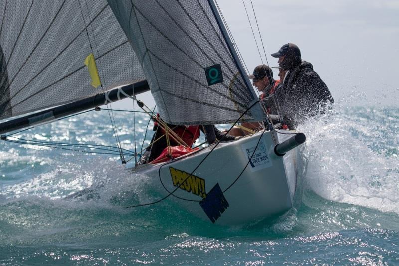 Sports Boat Peow!! Peow!! guns it photo copyright Shirley Wodson taken at Whitsunday Sailing Club and featuring the IRC class