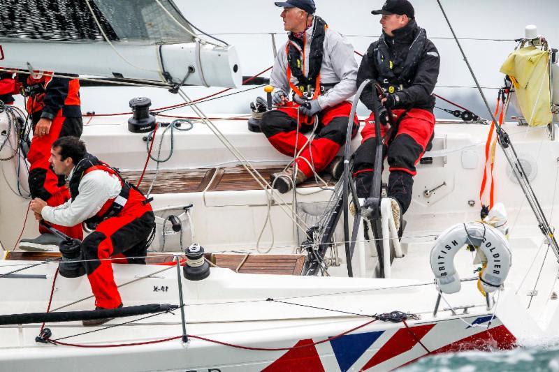Army Sailing Association's X41 British Soldier: Well prepared for heavy weather photo copyright James Tomlinson taken at Royal Ocean Racing Club and featuring the IRC class