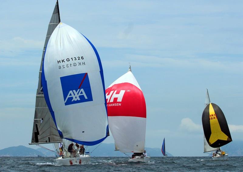 Bits and Pieces leads HKPN A fleet to Port Shelter mark - UK Sailmakers Typhoon Series , Race 8 photo copyright Event Media taken at Hebe Haven Yacht Club and featuring the IRC class