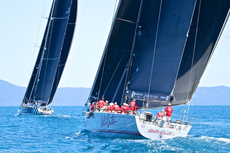 Wild Oats XI chases Black Jack - Hamilton Island Race Week - Day 5 photo copyright Richard Gladwell taken at Hamilton Island Yacht Club and featuring the IRC class