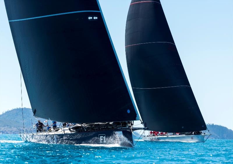 Black Jack and Wild Oats XI in close company photo copyright Kurt Arrigo taken at Hamilton Island Yacht Club and featuring the IRC class