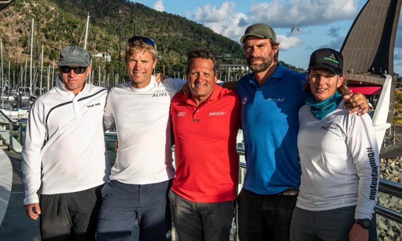 Rob Greenhalgh, Wouter Verbraak, Juan Vila, Iain Percy, Sharon Ferris-Choat photo copyright Kurt Arrigo taken at Hamilton Island Yacht Club and featuring the IRC class