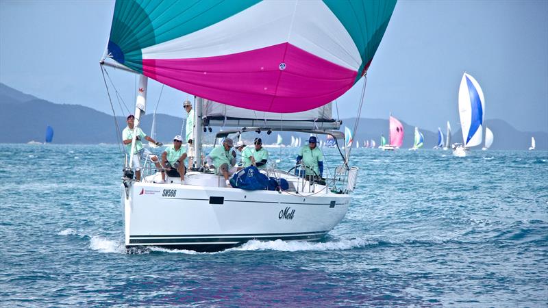 Mell in Dent Passage with the tidal race astern - Hamilton Island Race Week - Day 6 - photo © Richard Gladwell