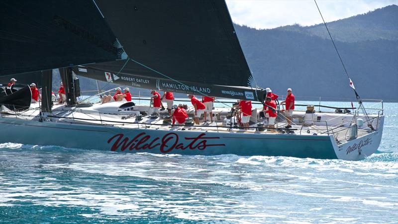 Anyone for tennis - Wild Oats XI - Hamilton Island Race Week - Day 6 - photo © Richard Gladwell