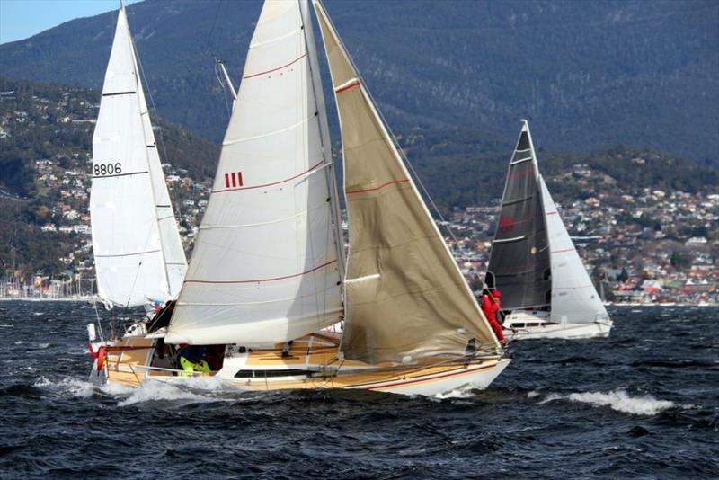 There was plenty of breeze for Division 2 on the Derwent today - photo © Peter Watson