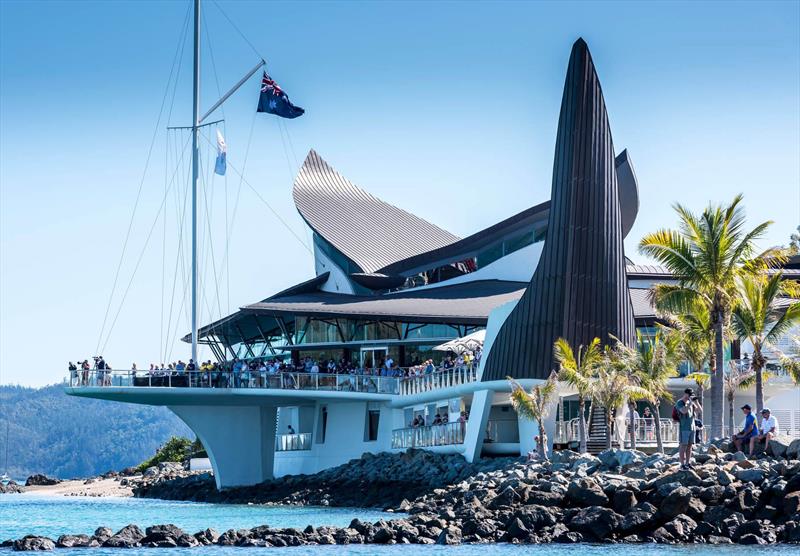 The futuristic Hamilton Island Yacht Club - with its whale tail roof photo copyright Kurt Arrigo / Hamilton Island Yacht Club taken at Hamilton Island Yacht Club and featuring the IRC class