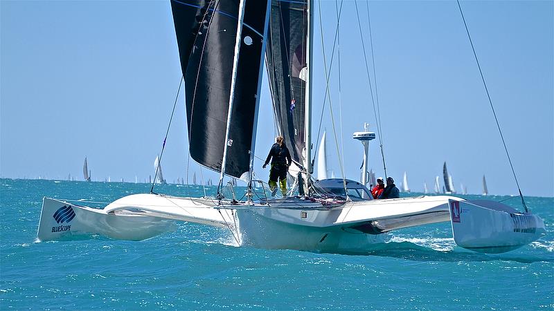 The Sharon Ferris-Choat (NZL) skippered Ave Gitana is well ahead of the fleet on Day 2 of Hamilton Island Race Week - August - photo © Richard Gladwell