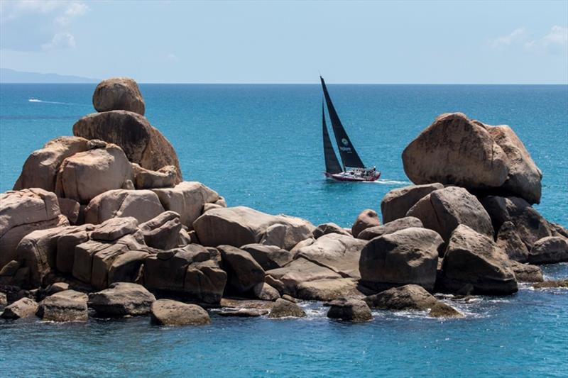 Miss Scarlet on the first beat today photo copyright Andrea Francolini / SMIRW taken at Townsville Yacht Club and featuring the IRC class