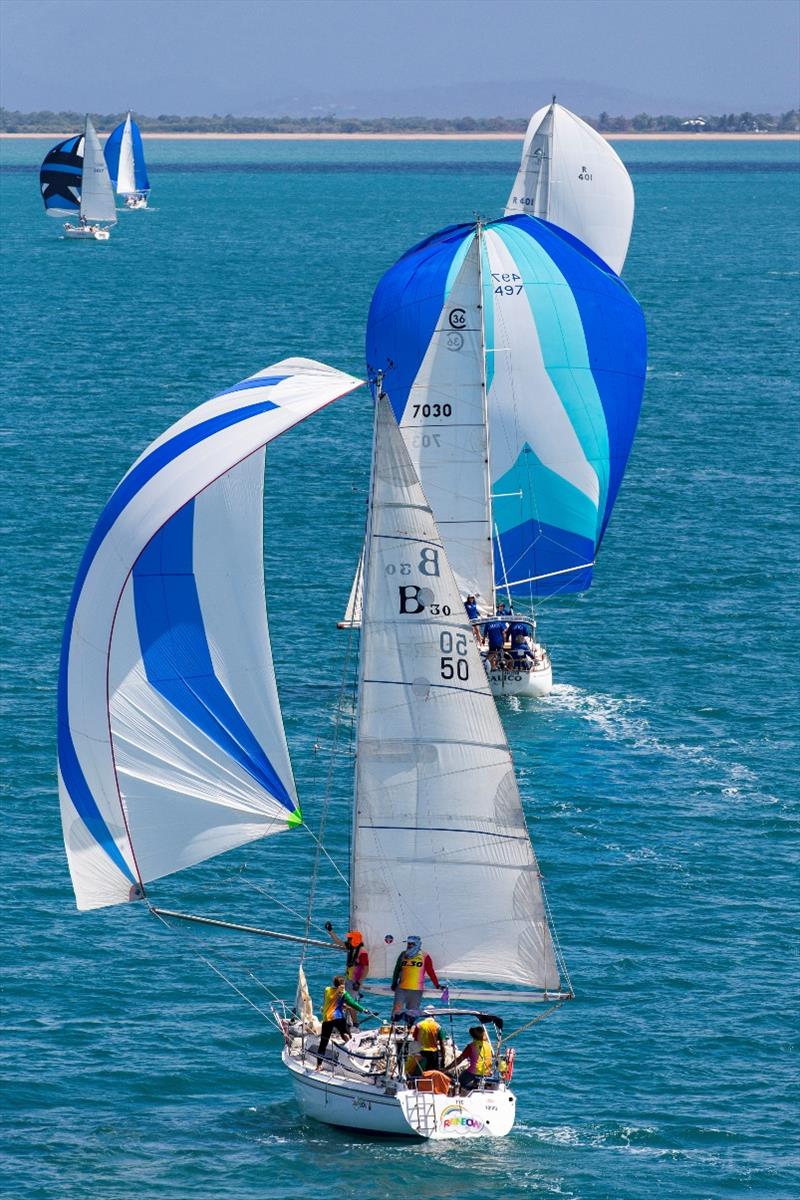 Rainbow chases down her quarry photo copyright Andrea Francolini / SMIRW taken at Townsville Yacht Club and featuring the IRC class