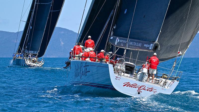 Wild Oats XI chases Black Jack- Hamilton Island Race Week - August 2018 - photo © Richard Gladwell