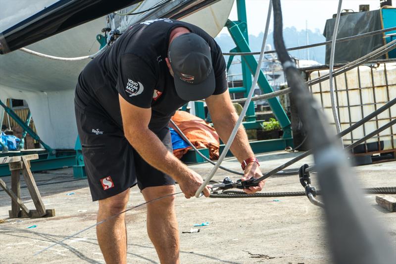 Spreader adjustments - Team Scallywag reassembles after refit in Hong Kong, September 2018 photo copyright Team Scallywag taken at  and featuring the IRC class